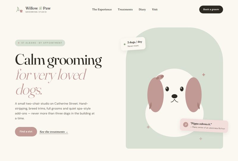 Willow & Paw Grooming website